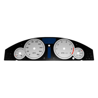 US Speedo® - Daytona Edition Gauge Face Kit with Silver Night Lettering Color, Silver