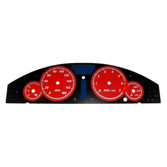 US Speedo® - Daytona Edition Gauge Face Kit with Red Night Lettering Color, Red