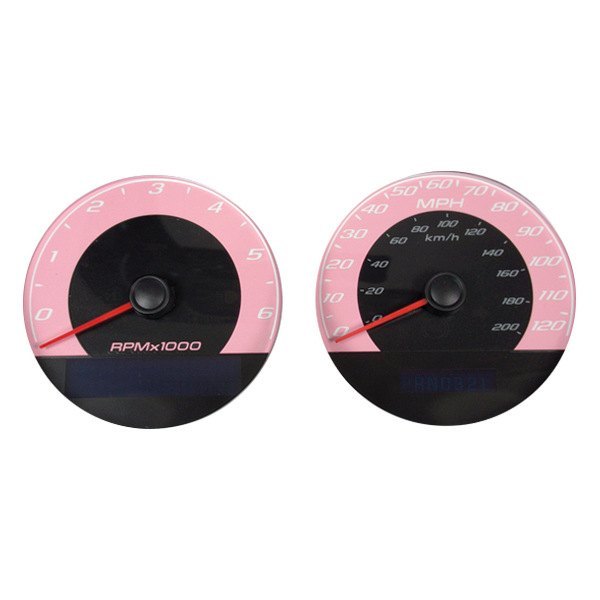 US Speedo® - Escalade Edition Gauge Face with Blue Night Lettering Color, Pink, 120 MPH, 6000 RPM