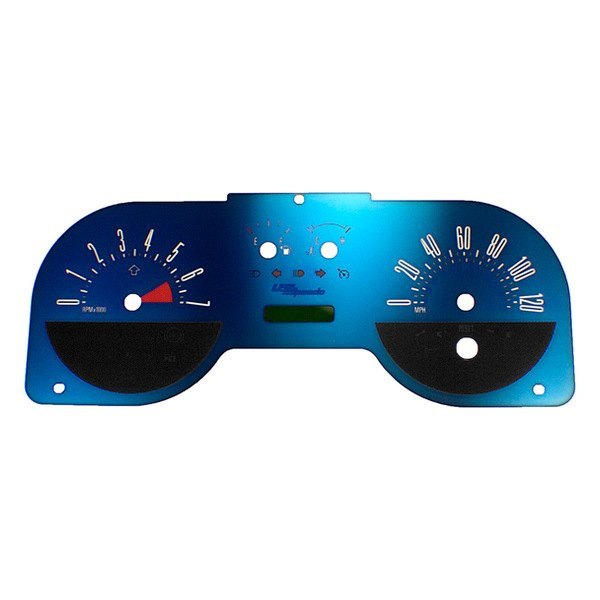 US Speedo® - Aqua Edition Gauge Face Kit, 120 MPH, 7000 RPM