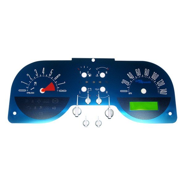 US Speedo® - Aqua Edition Gauge Face Kit, 140 MPH, 8000 RPM