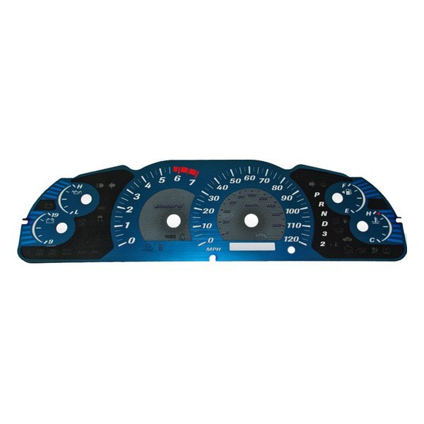 US Speedo® - Aqua Edition Gauge Face Kit, 120 MPH, 7000 RPM