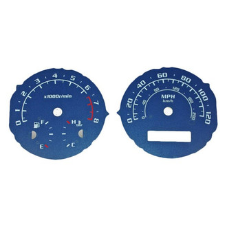 US Speedo® - Daytona Edition Gauge Face Kit with Blue Night Lettering Color, Blue, 120 MPH