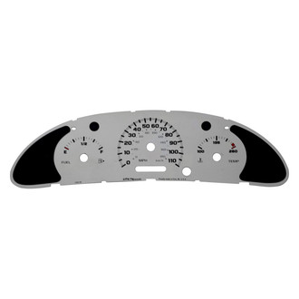 US Speedo® - Daytona Edition Gauge Face Kit with Blue Night Lettering Color, White, 110 MPH