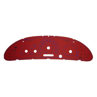 US Speedo® - Daytona Edition Gauge Face Kit with Blue Night Lettering Color, Red, 110 MPH, 7000 RPM