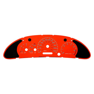 US Speedo® - Daytona Edition Gauge Face Kit with Blue Night Lettering Color, Orange, 110 MPH, 7000 RPM