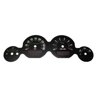 US Speedo® - Daytona Edition Gauge Face Kit with Green Night Lettering Color, Black, 160 MPH