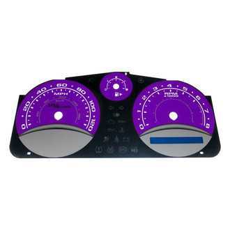 US Speedo® - Daytona Edition Gauge Face Kit with Blue Night Lettering Color, Purple, 120 MPH, 8000 RPM