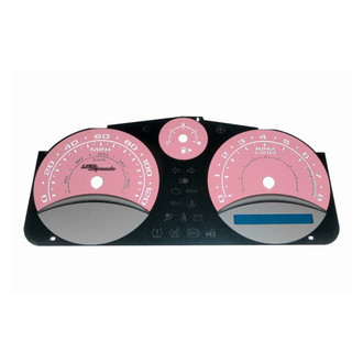 US Speedo® - Daytona Edition Gauge Face Kit with Blue Night Lettering Color, Pink, 120 MPH, 8000 RPM