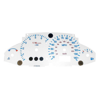 US Speedo® - Daytona Edition Gauge Face Kit with Green Night Lettering Color, White