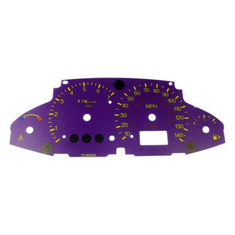 US Speedo® - Daytona Edition Gauge Face Kit with Green Night Lettering Color, Purple