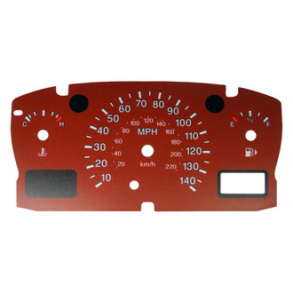 US Speedo® - Daytona Edition Gauge Face Kit with Green Night Lettering Color, Red