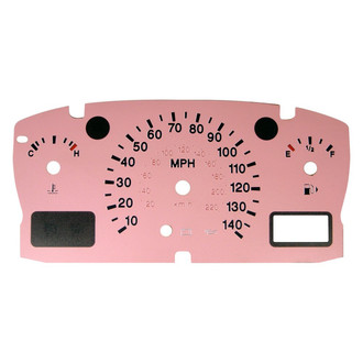 US Speedo® - Daytona Edition Gauge Face Kit with Green Night Lettering Color, Pink