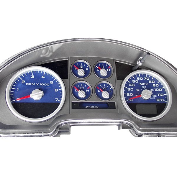 US Speedo® - Daytona Edition Gauge Face Kit with Green Night Lettering Color, Blue, 120 MPH