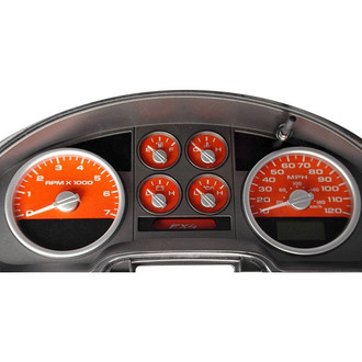 US Speedo® - Daytona Edition Gauge Face Kit with Green Night Lettering Color, Orange, 120 MPH