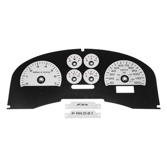 US Speedo® - Daytona Edition Gauge Face Kit with Green Night Lettering Color, Silver