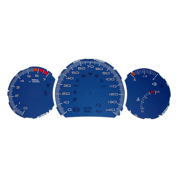 US Speedo® - Daytona Edition Gauge Face Kit with Red Night Lettering Color, Blue, 140 MPH