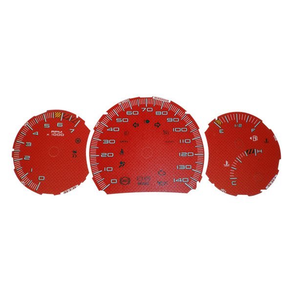 US Speedo® - Daytona Edition Gauge Face Kit with Red Night Lettering Color, Red, 140 MPH