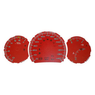 US Speedo® - Daytona Edition Gauge Face Kit with Red Night Lettering Color, Red, 140 MPH