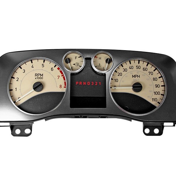 US Speedo® - Daytona Edition Gauge Face Kit with White Night Lettering Color, Tan, 110 MPH
