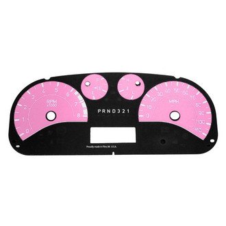 US Speedo® - Daytona Edition Gauge Face Kit with White Night Lettering Color, Pink, 110 MPH