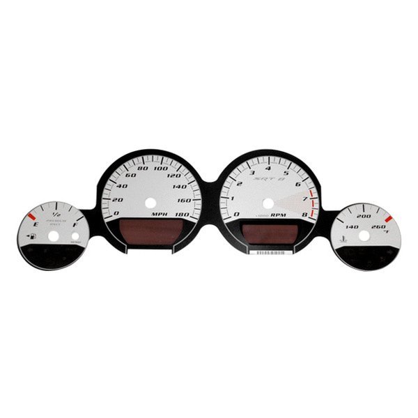 US Speedo® - Daytona Edition Gauge Face Kit with Silver Night Lettering Color, Silver, 180 MPH