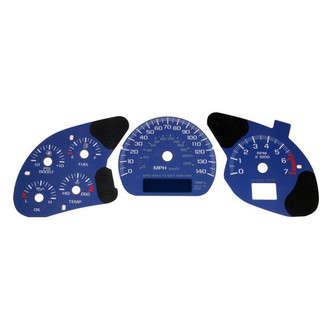 US Speedo® - Daytona Edition Gauge Face Kit with Blue Night Lettering Color, Blue, 140 MPH