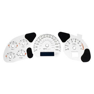 US Speedo® - Daytona Edition Gauge Face Kit with Blue Night Lettering Color, White, 140 MPH