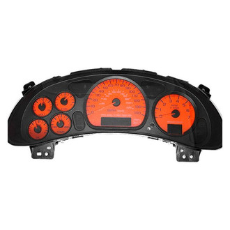 US Speedo® - Daytona Edition Gauge Face Kit with Blue Night Lettering Color, Orange, 140 MPH