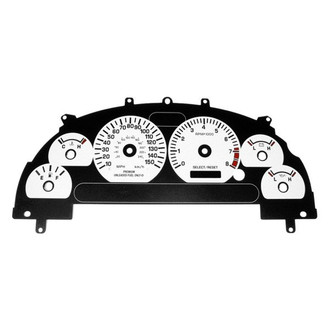 US Speedo® - Daytona Edition Gauge Face Kit with White Night Lettering Color, White, 150 MPH