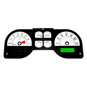 US Speedo® - Daytona Edition Gauge Face Kit with White Night Lettering Color, White, 120 MPH
