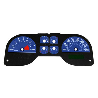 US Speedo® - Daytona Edition Gauge Face Kit with OEM Night Lettering Color, Blue, 140 MPH