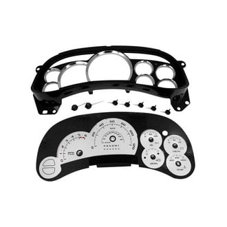 US Speedo® - Escalade Edition Gauge Face Kit with Chrome Lens, Silver, 120 MPH