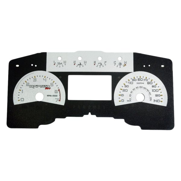 US Speedo® - Daytona Edition Gauge Face Kit with OEM Night Lettering Color, Silver, 140 MPH, 7000 RPM
