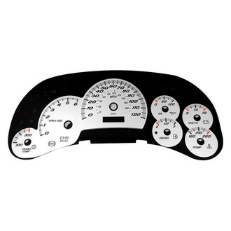 US Speedo® - Daytona Edition Gauge Face Kit with Blue Night Lettering Color, White, 120 MPH