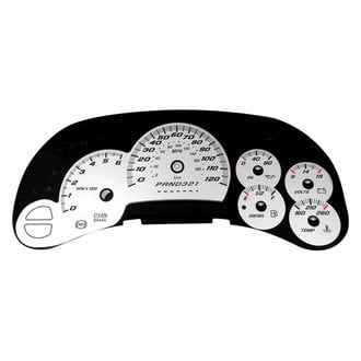 US Speedo® - Daytona Edition Gauge Face Kit with Blue Night Lettering Color, White, 120 MPH