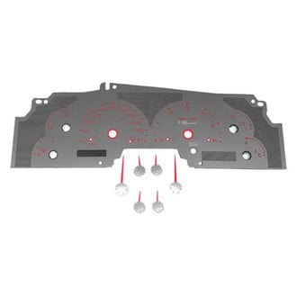 US Speedo® - Stainless Steel Gauge Face Kit with Red Numbers