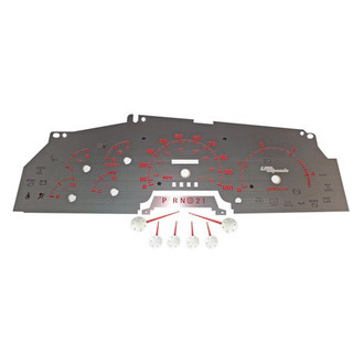 US Speedo® - Stainless Steel Gauge Face Kit with Red Numbers, 100 MPH