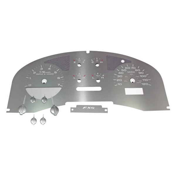 US Speedo® - Stainless Steel Gauge Face Kit with White Numbers