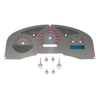 US Speedo® - Stainless Steel Gauge Face Kit with Red Numbers