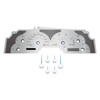 US Speedo® - Stainless Steel Gauge Face Kit with Blue Numbers
