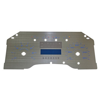 US Speedo® - Stainless Steel Gauge Face Kit with Blue Numbers, 120 MPH