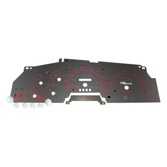 US Speedo® - Stainless Steel Gauge Face Kit with Red Numbers