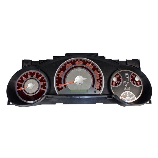 US Speedo® - Stainless Steel Gauge Face Kit with Red Numbers, 120 MPH, 7000 RPM