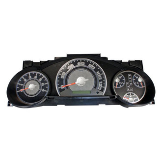 US Speedo® - Stainless Steel Gauge Face Kit with White Numbers, 120 MPH, 7000 RPM