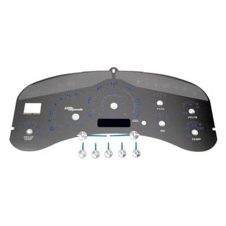 US Speedo® - Stainless Steel Gauge Face Kit with Blue Numbers, 100 MPH