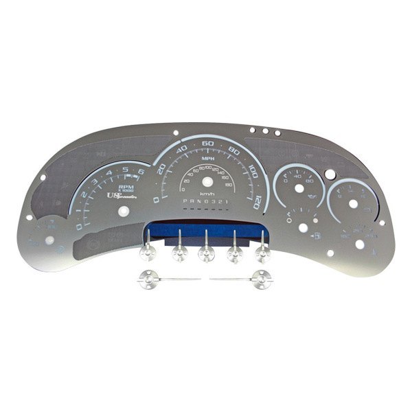 US Speedo® - Stainless Steel Gauge Face Kit with White Numbers