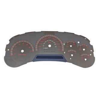 US Speedo® - Stainless Steel Gauge Face Kit with Red Numbers