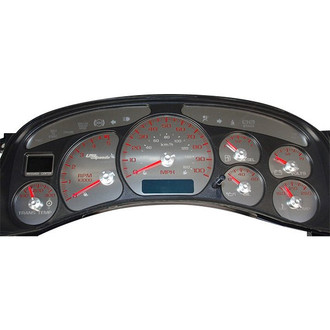 US Speedo® - Stainless Steel Gauge Face Kit with Red Numbers, 100 MPH