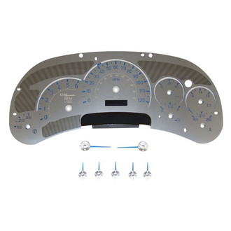 US Speedo® - Stainless Steel Gauge Face Kit with Blue Numbers